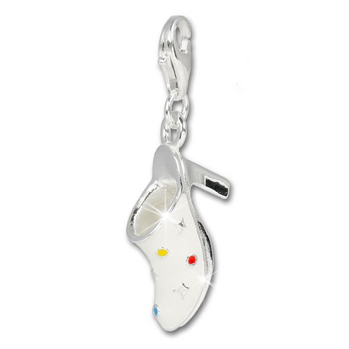 Silberdream Charm Pendentif Émail Argent 925 Sabot Blanc Fc629