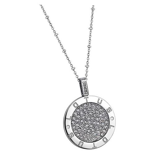 Collier Lotus Style Argent Ls1751-1/1 Bijoux Femme Acier Inoxydable Jls1751-1-1