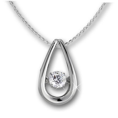 Silberdream Larme Set Collier + Pendentif Zircone Mobile Argent 925 Dsk105w