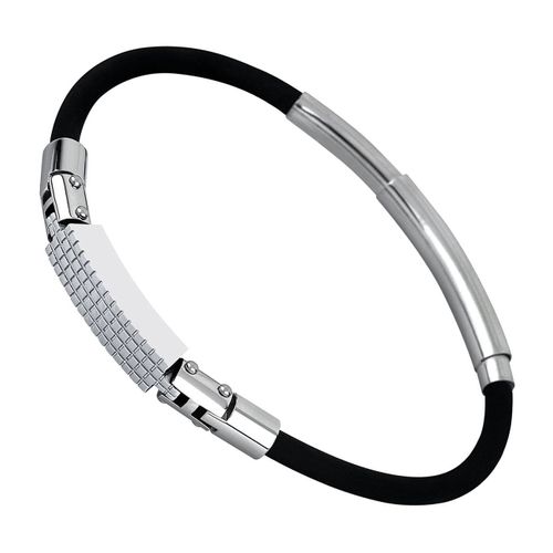 Bracelet Lotus Style Noir Ls1734-2/1 Bijoux Homme Acier Inoxydable Jls1734-2-1