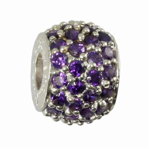 Perle Carlobiagi En Argent Véritable 925, Bijoux À Breloques, Élément En Zircone Bbsczps01pr