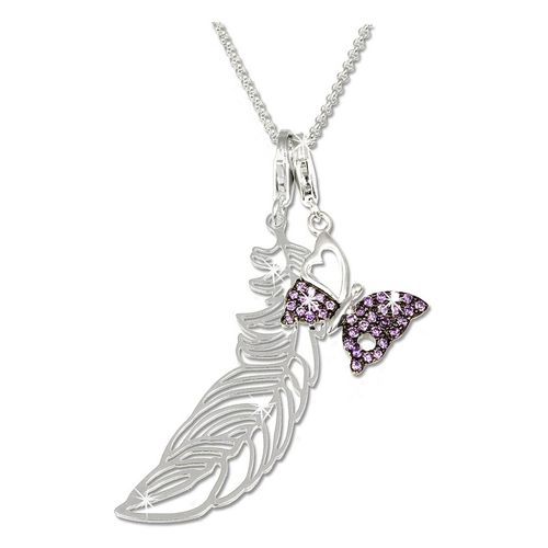 Silberdream Ensemble Chaîne Papillon + Pendentif Charm 925 Fca313