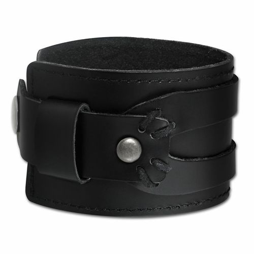 Silberdream Bracelet Ancien Cuir Homme Noir - Cuir De Vachette Tannée - La4293s