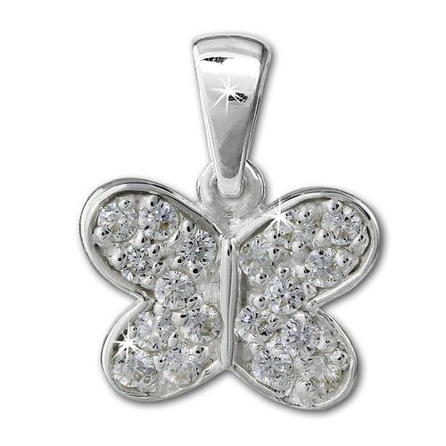 Silberdream Pendentif Chaîne Papillon Argent Sterling 925 Pailleté Sdh8000w