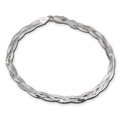 Bracelet Silberdream 19cm Bracelet En Argent Tressé Femme Argent Sda2479j