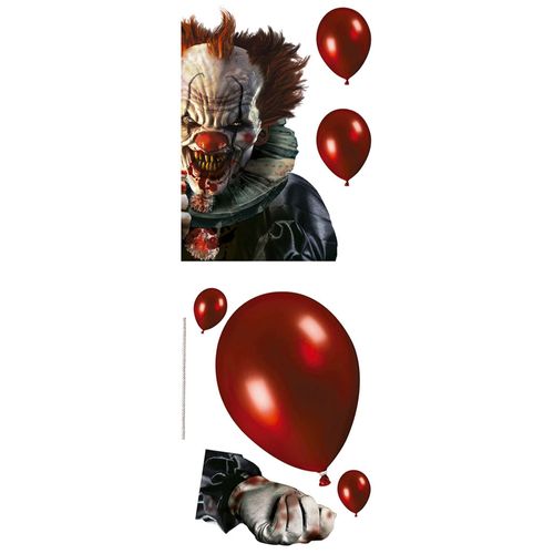 Décorations Pour Fenêtre Clown Terrifiant 30 X 40 Cm