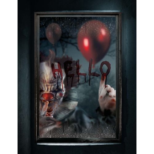 Décoration Pour Fenêtre Clown Tueur 80 X 120 Cm