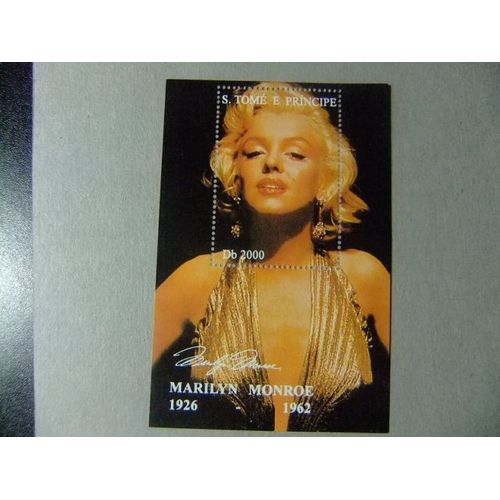 52 S.Tomé E Principe 1994 / Marilyn Monroe / Yvert Bloc 156 ** Mnh