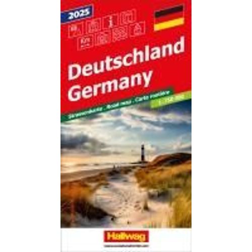 Hallwag Strassenkarte Deutschland 2025 1:750.000