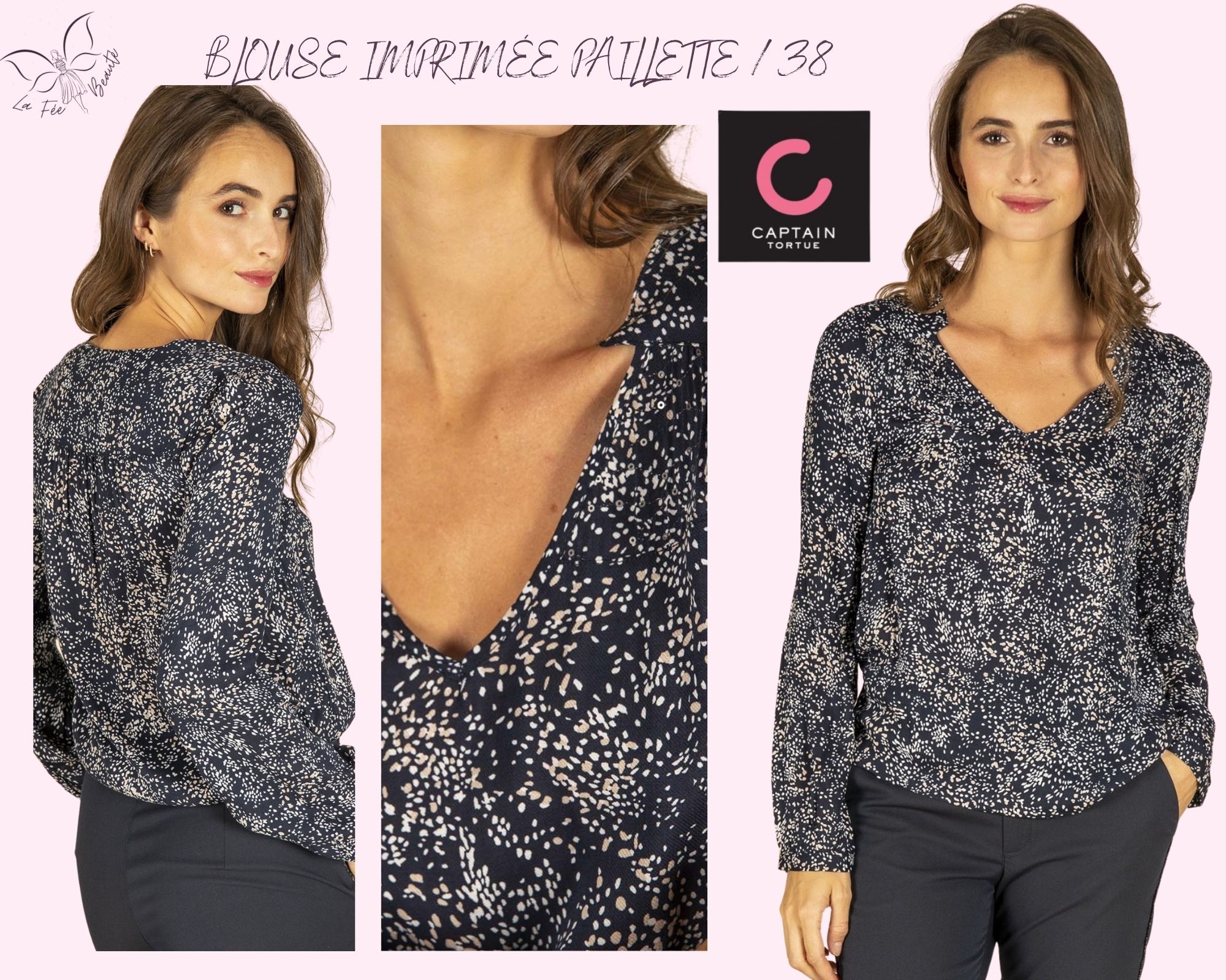 Blouse Imprimée Paillette / 38