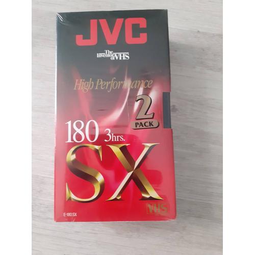 Cassette VHS 180 X2 JVC pour magnetoscope