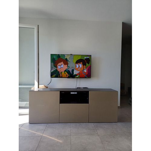 Meuble Tv Moderne - Noir Et Beige, Excellent État