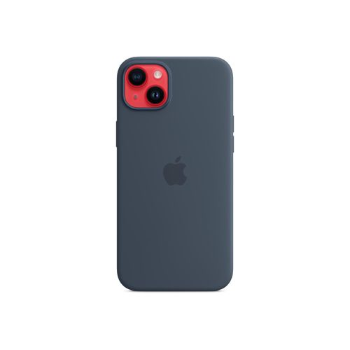 Apple - Coque De Protection Pour Téléphone Portable - Compatibilité Avec Magsafe - Silicone - Bleu Tempête - Pour Iphone 14 Plus