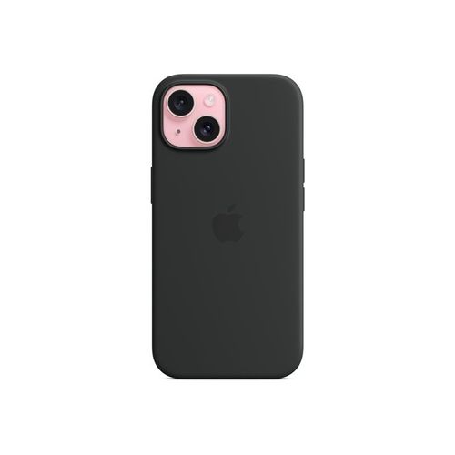 Apple - Coque De Protection Pour Téléphone Portable - Compatibilité Avec Magsafe - Silicone - Noir - Pour Iphone 15