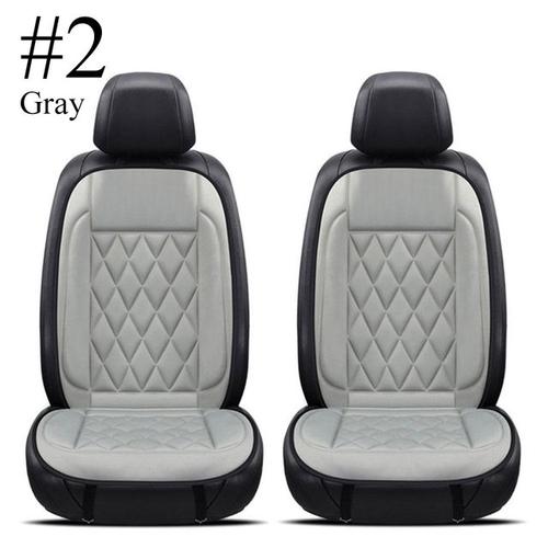 Gray-21 Ensemble 12v Voiture Sièges Chauffants Coussin Universel Chaud Automobile Housse De Siège Coussin Chauffant Intelligent Contrôle Auto Couverture Chauffante