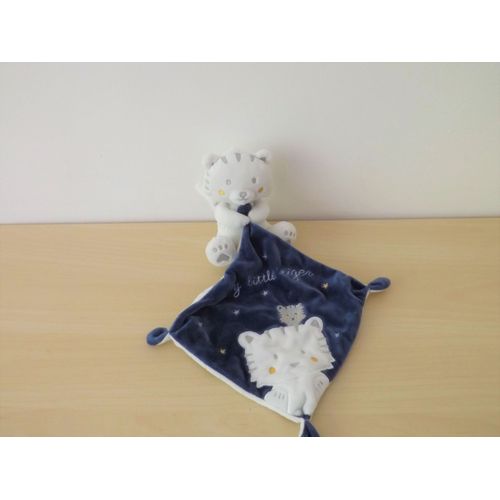 Doudou Tigre Blanc Bleu Simba