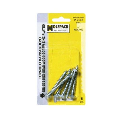 Tire-fond Barraquero Din571 6x40 mm. (6 Pièces)