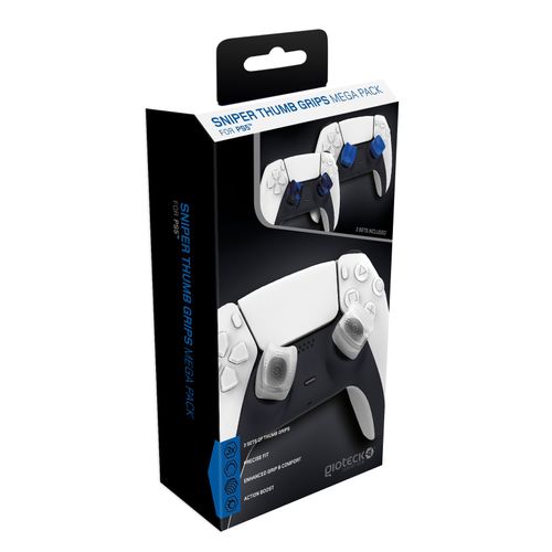 Gioteck Smp Ps5 Thumb Grips Ps5 Megapack Bouchons Capuchons Protection En Silicone Pour Joysticks Playstation 5 Antid Rapant Aide A Viser Protection Manette Ps5 Lot De 3 Blanc Bleu Noir