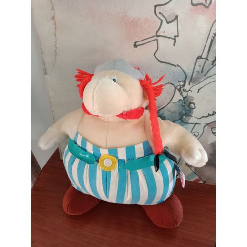 Peluche Doudou Obélix Du Parc Astérix De 1995 Hauteur 40 Cms Environ