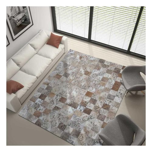 Tapis Peau De Vache 120x170 Kilim Fait Main Marron