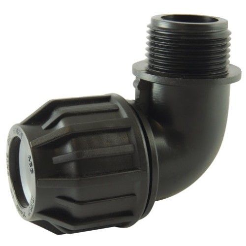 Coude à compression 90° mâle en PP pour tube PE - diam 40mm - 33x42 CODITAL