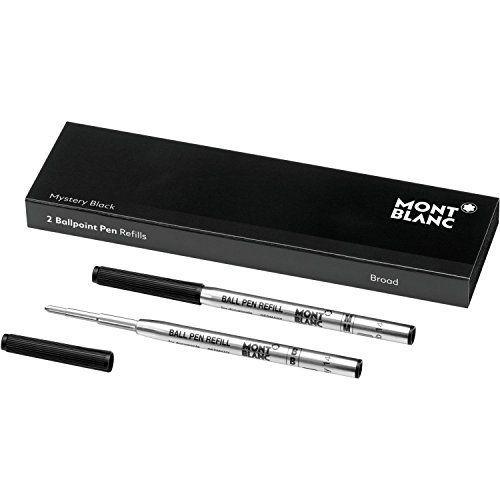 Montblanc 116191 Recharge Pour Stylo Bille Montblanc - 2x Mystery Black - Noir - B - Taille Large