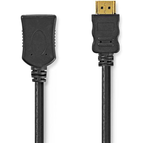 goobay Câble HDMI haute vitesse avec connecteur Ethernet plaque OR Mâles / femelle 2 metres Noir