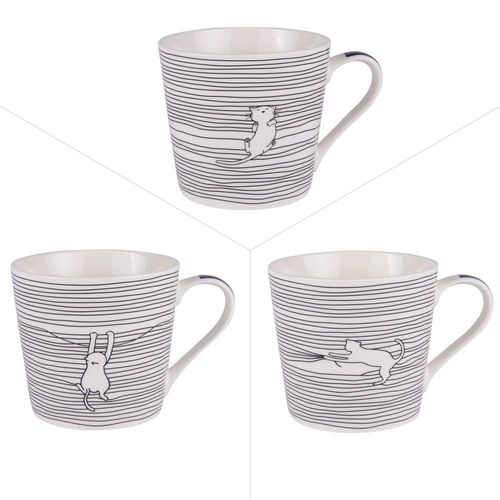 Mug Filo Cats 40 Cl (Lot De 3)