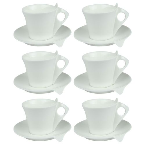 Coffret de 6 tasses et sous tasses libra 18 cl