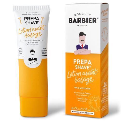 Prepa-Shave Pour Pré-Rasage Manuel - Monsieur Barbier - Lotion Avant-Rasage Pour Peau Sensible Ou Fatiguée Spéciale Rasage Manuel 