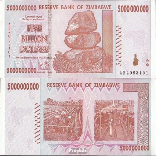 Zimbabwe Pick-No: 84 2008 5 Billion Dollars