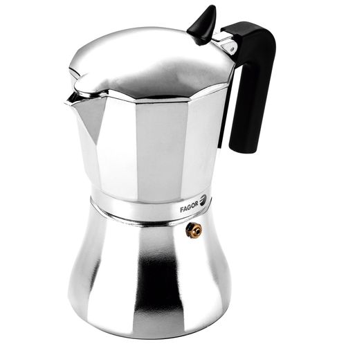Cafetière Expresso Italienne Induction Aluminium 9 Tasses Café, Vitrocéramique Argent Fagor Cupy