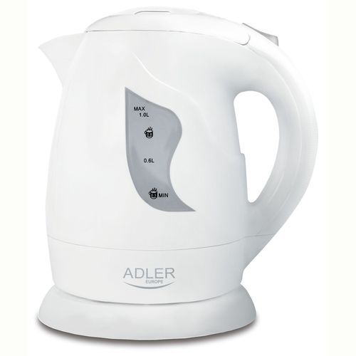 Bouilloire Électrique 1 L sans Fil, sans BPA, Avec Arrêt Automatique, Filtre 850W Adler AD 08W