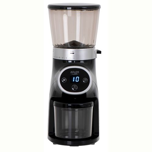 Moulin à Café Professionnel, Meules en Acier, 31 Réglages de Mouture, Café 90g/m 300W Noir Adler AD4450