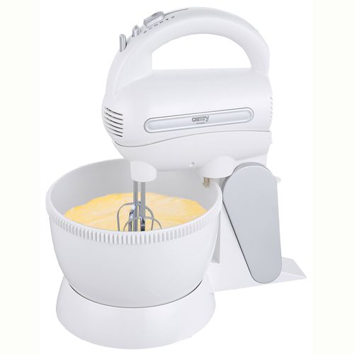Mélangeur à Pâtisserie avec Bol Rotative 3 L, 5 Vitesses + Turbo, 600W, Blanc, Camry, CR4213