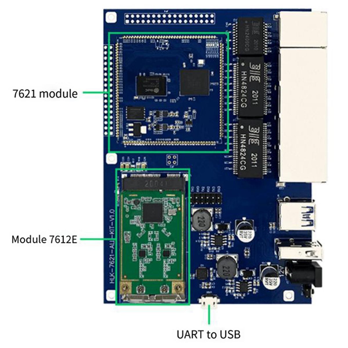 Module Sans WiFi 5G MT7612E Carte Gigabit Double Bande de D... - 5