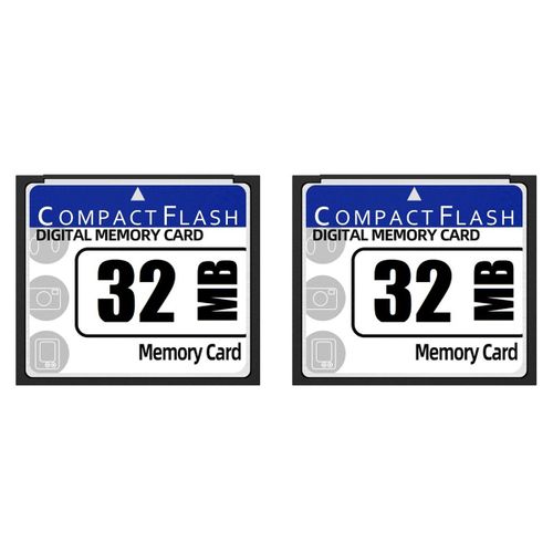 2X Carte Mémoire Compact Flash 32 Mo pour Appareil Photo, Machine Publicitaire, Informatique Industrielle