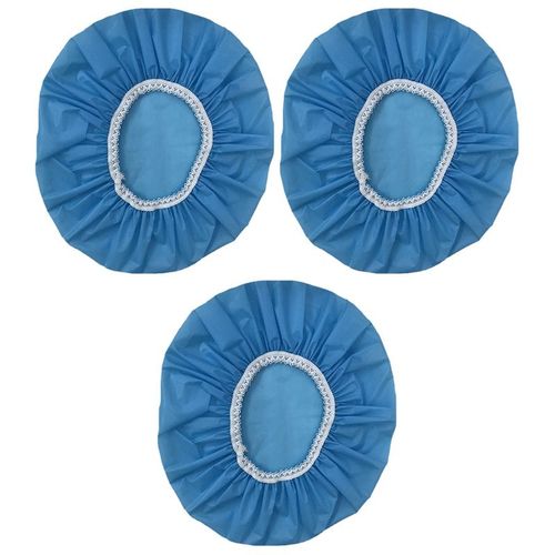 3pcs Bonnet De Douche Imperméable Domestique, Bain, Ensemble Cheveux Élastique Pour Hôtel (Bleu Ciel) 