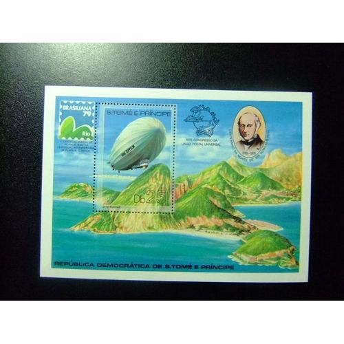 52 S.Tomé E Principe 1979 / Expo Brasilina / Airborne / Upu / Rowland Hill