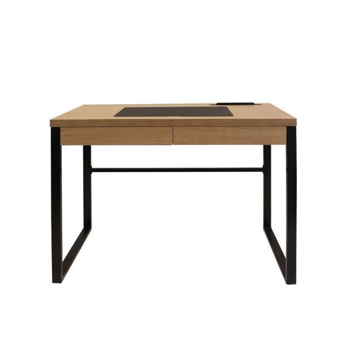 Paris Prix - Bureau Design Bois & Métal "Tameo" 100cm Naturel