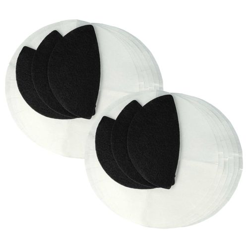 vhbw 6x filtre à charbon actif, 12x filtre papier compatible avec DeLonghi série D38, série DL, série F38 friteuse - 18 filtres