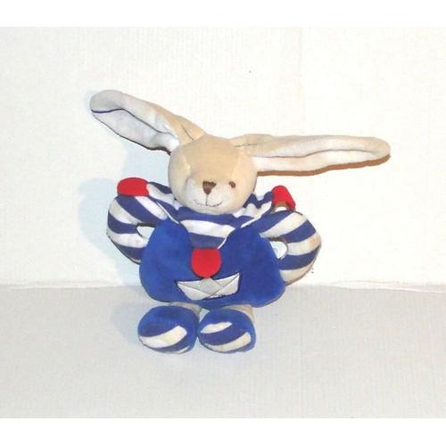 Doudou Lapin Marin Grelot - Peluche Animal Doudou Et Compagnie