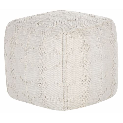 Pouf En Coton Blanc 40 X 40 Cm Warangal