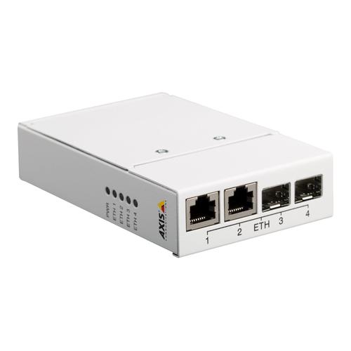 AXIS T8606 Media Converter Switch - Convertisseur de média à fibre optique - 100Mb LAN - 10Base-T, 100Base-TX - 2 ports - 2 x RJ-45 / 2 x SFP (mini-GBIC) - pour AXIS P1455-LE, P1455-LE-3...