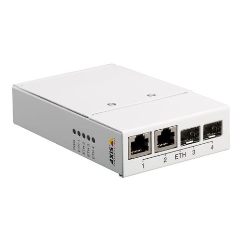 AXIS T8606 Media Converter Switch - Convertisseur de média à fibre optique - 100Mb LAN - 10Base-T, 100Base-TX - 2 ports - 2 x RJ-45 / 2 x SFP (mini-GBIC) - pour AXIS P1385-E, P1455-LE...