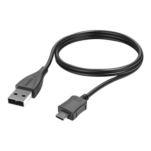 Hama Charging/Data - Câble USB - Micro-USB Type B (M) pour USB (M) - 1 m - moulé - noir