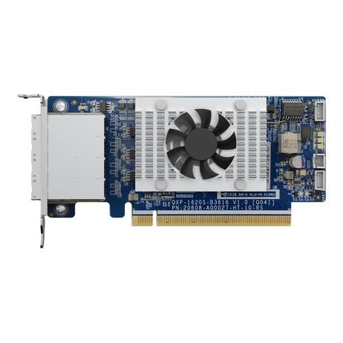 QNAP QXP-1620S-B3616W - Contrôleur de stockage - SATA 6Gb/s / SAS 12Gb/s / PCIe - profil bas - RAID JBOD - PCIe 3.0 x16 - pour QNAP TL-R1620Sep-RP, TS-1283XU-RP, TS-977XU, TS-977XU-RP...