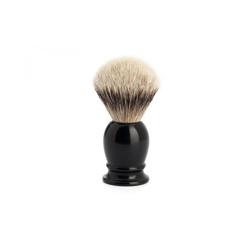 Mühle 099k256 Blaireau Classic , Pur Argenté (Silvertip Badger) Ø 19 Mm, Monture Résine Noir. 