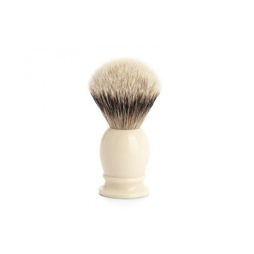 Mühle 099k257 Blaireau Classic, Pur Argenté (Silvertip Badger) Ø 19 Mm, Monture Résine Ivoire 