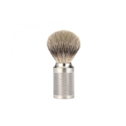 Mühle 091m94 Blaireau, Pur Argenté (Silvertip Badger), Monture Inox Brossé 